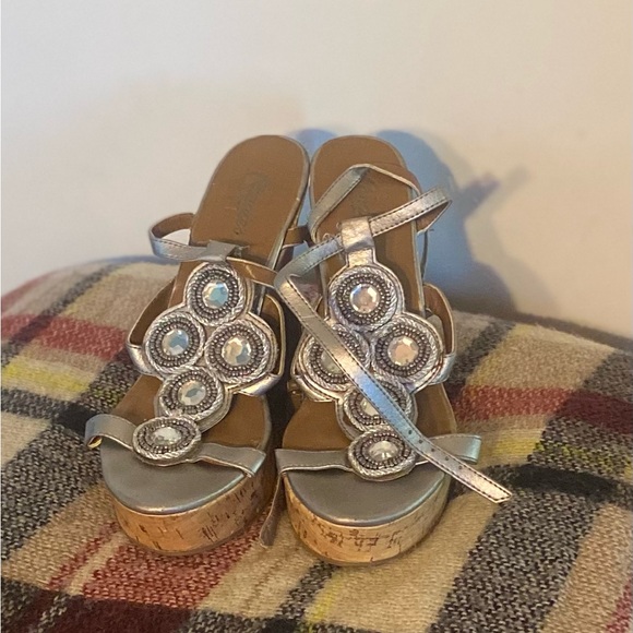 Vintage ladies Candies wedges size 10 - Picture 4 of 12